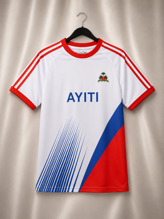 Premium Ayiti Heritage Jersey 🇭🇹 Blue / Red / White
