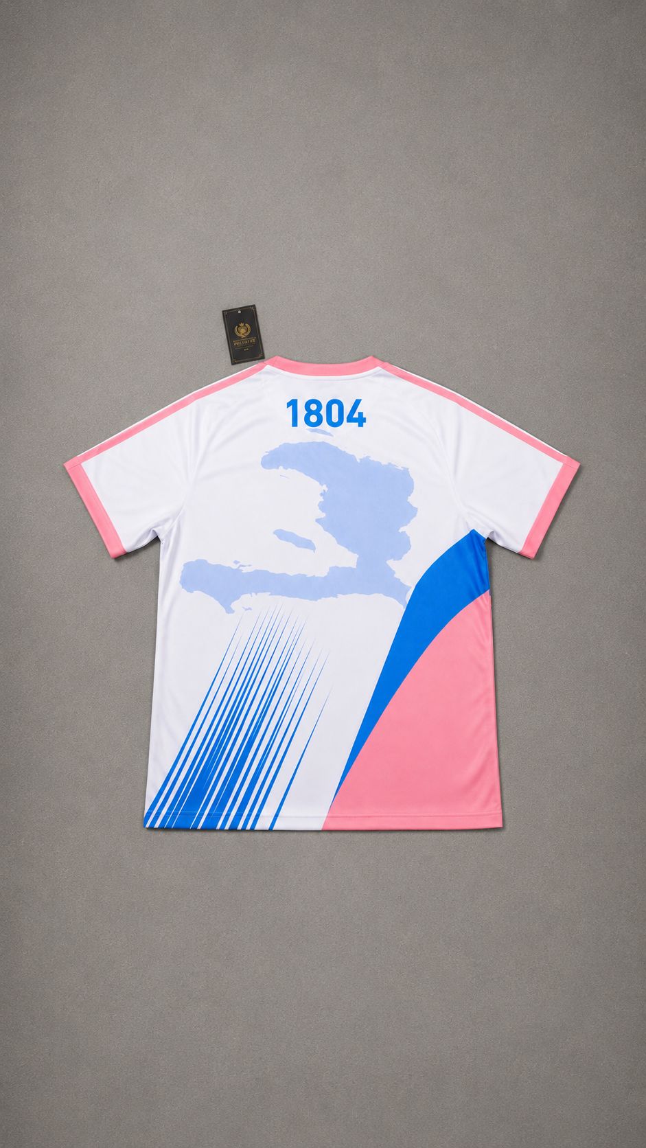 The Ayiti Heritage Jersey 🇭🇹 Light Blue / Pink / White
